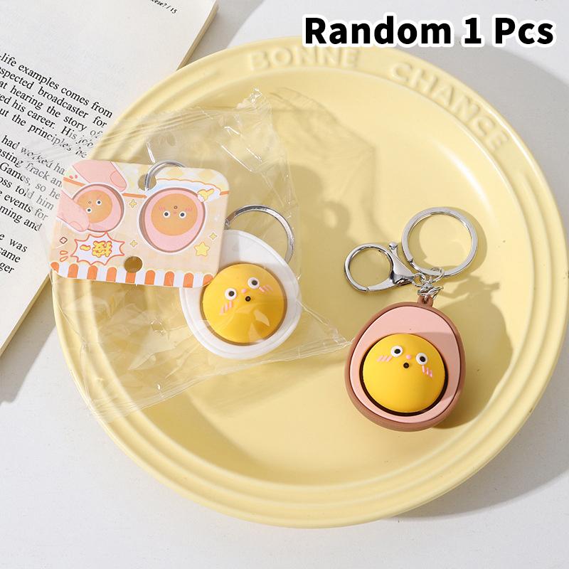 Cute Realistic Food Keychain Creative Fun Steamed Buns Keychain Pendant Stress Relief Toy Backpack Decoration Kids Gift