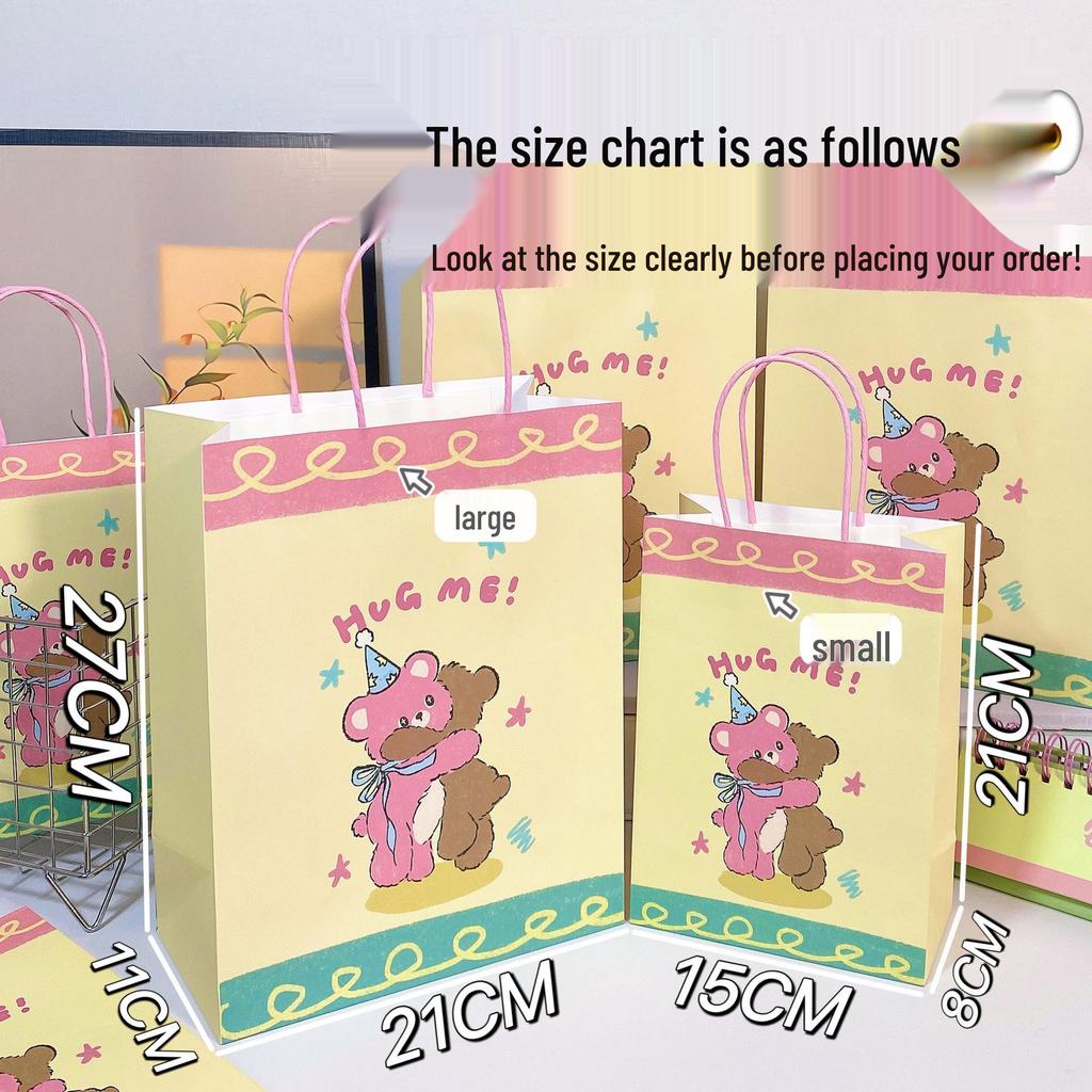 Cute Cartoon Kraft Paper Tote for Jewelry & Small Gifts