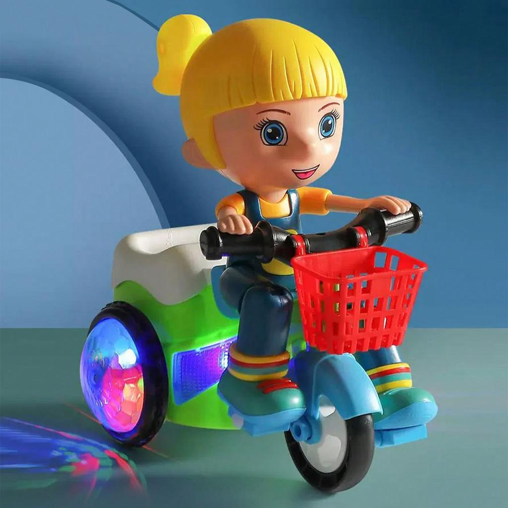 360 ° Rotating Light Music Stunt Car, Automatic Deformation Obstacle Avoidance Toy Car, Perfect Christmas Halloween Gift Easter Gift [Without Battery]