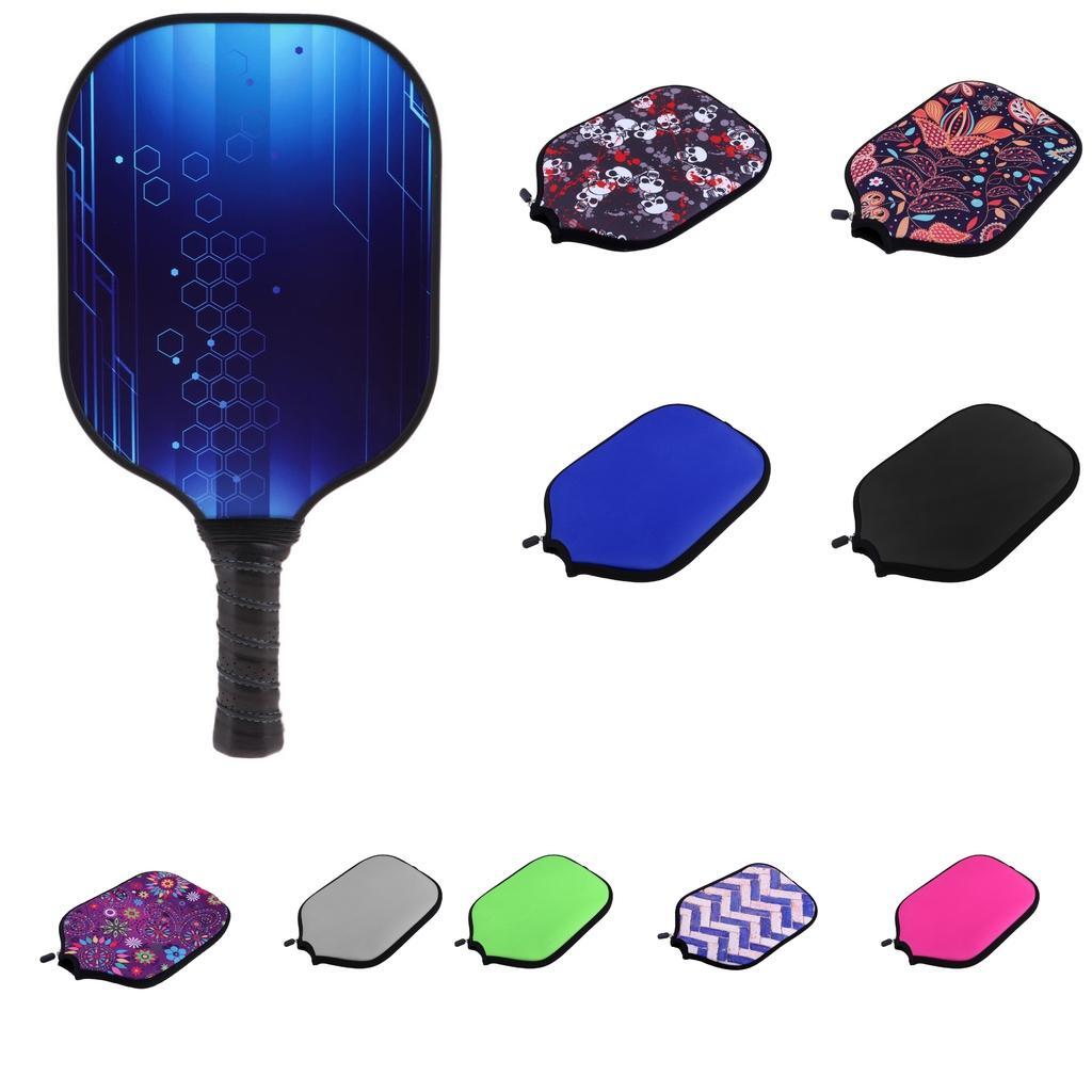 Premium Neoprene Pickleball Paddle Cover Zipper Sleeve Protective Case A04