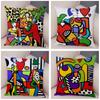 Geometric Cartoon Girl Colorful Abstract Art Drawing Pillowcase Sofa Cushion Cover Home Car Decor Home Decor
