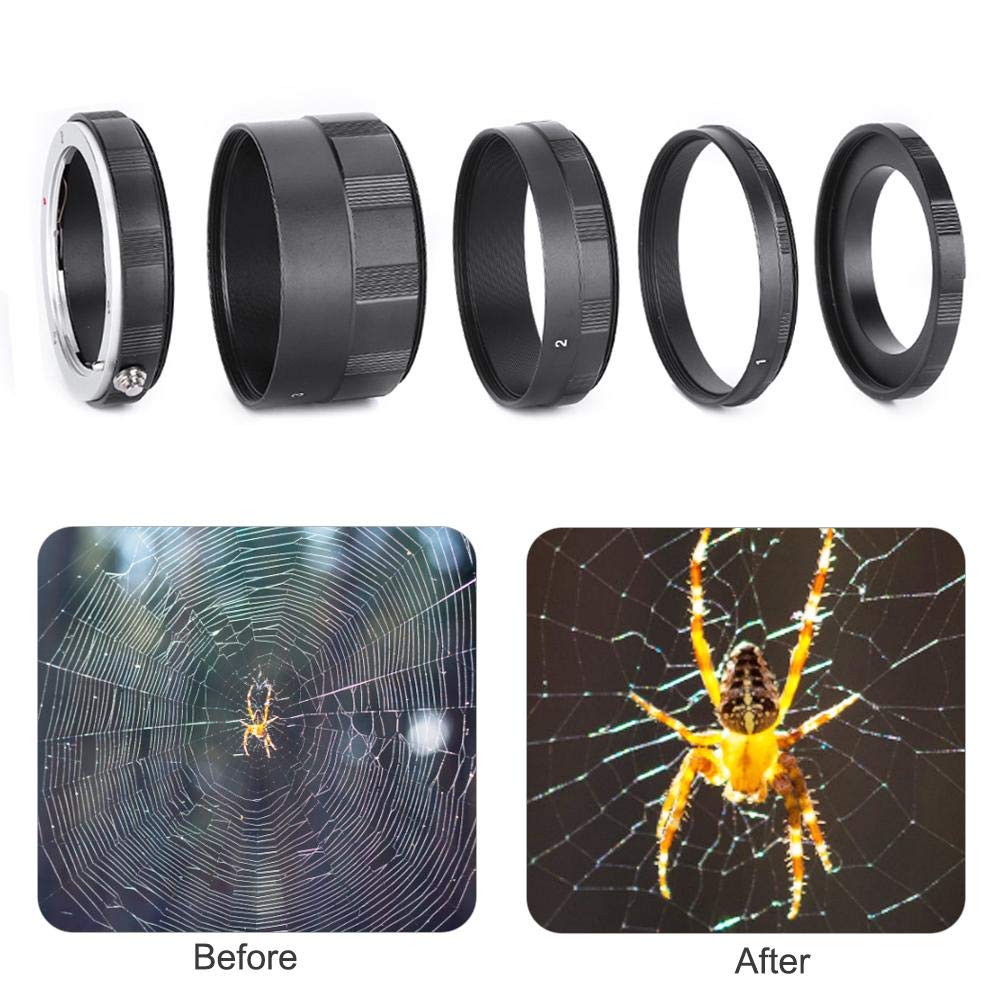 Lens Ring Extension Adapter Manual Super Macro for Sony Mirrorless Bellows Photography Black Close-up Tube, Focus, Photography, Professional, E-Mount
