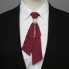 Detachable Necktie Pre-tied Bowknot Brooches Elegant Necktie Shirt Collar Pin  Jewelry Accessories