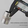 304 Stainless Steel Double Male Thread Pipe Connector (2-Pack)