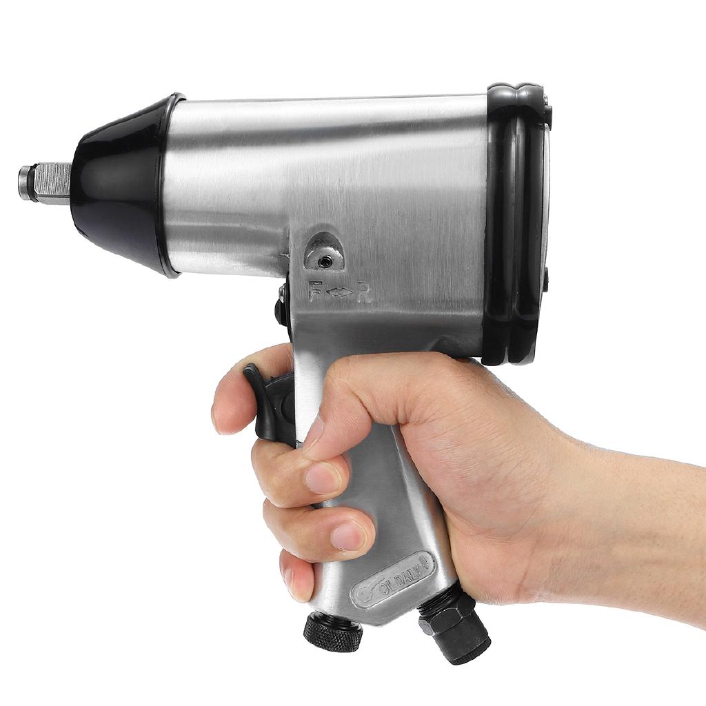 1/2" 4CFM Napęd Ciężki Pneumatyczny Klucz Udarowy Powietrzny Narzędzie Do Naprawy Kół Samochodowych Odlew Aluminiowy Wysoki Moment Obrotowy Niski Poziom Hałasu