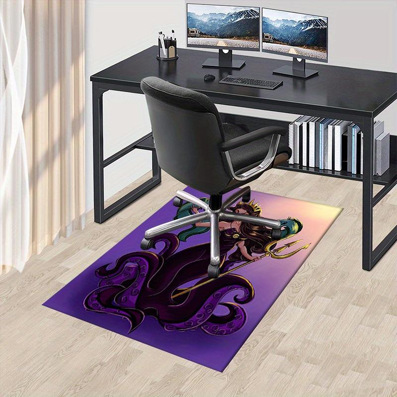 

3D Printed Mermaid,Villain,Serpent Anti-Slip Rug - Machine Washable Office Rug for Living Room, Bedroom, Office - Multiple Sizes 60cm by 90cm