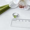 Silver Ring with Chrysolite 4.177ct, Cubic Zirconia, Product Weight 3.25 G (2150305)