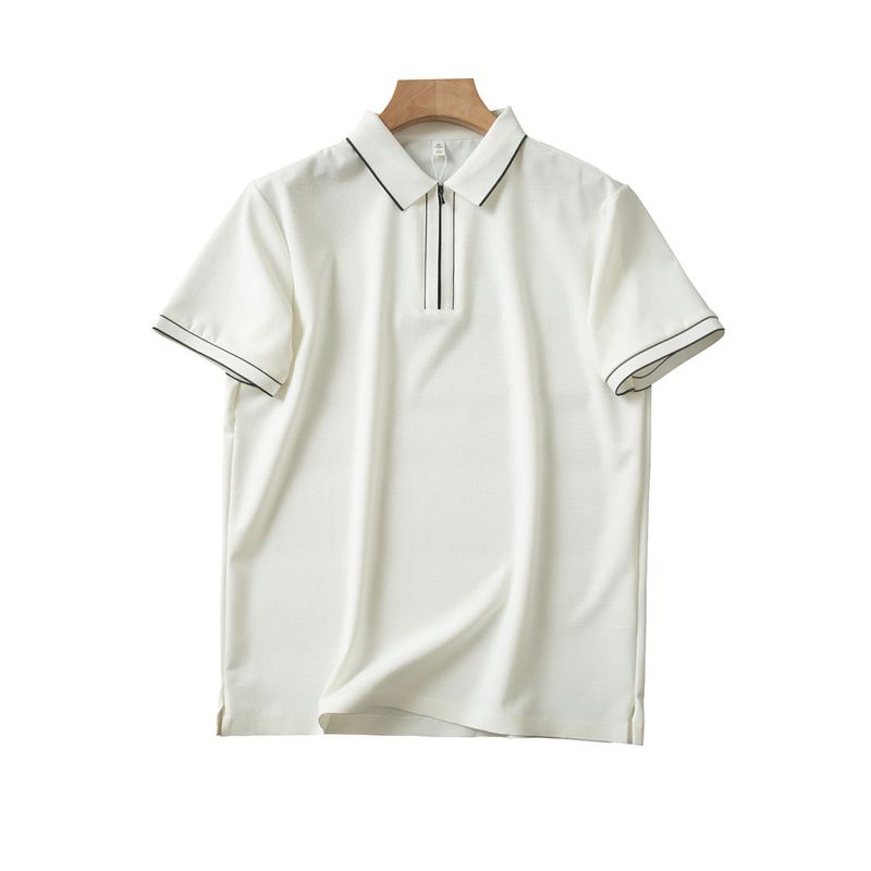 Cool Breathing Moisture Wicking UPF50 + Cool Feeling Sun Protection Summer Men's Casual Breathable Short Sleeve Polo Shirt