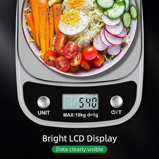 Household Stainless Steel Kitchen Scale, 10kg Capacity, Ideal for Baking and Food Preparation