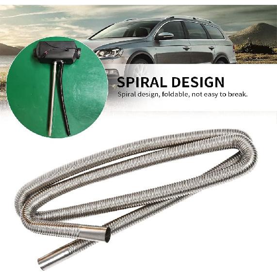 EKDJKK Parking Air Heater Exhaust Pipe, Stainless Steel Exhaust Pipe Inner Parking Air Heater Fuel Tank Diesel-Gas Vent Hose (Size:200cm/78.74in)