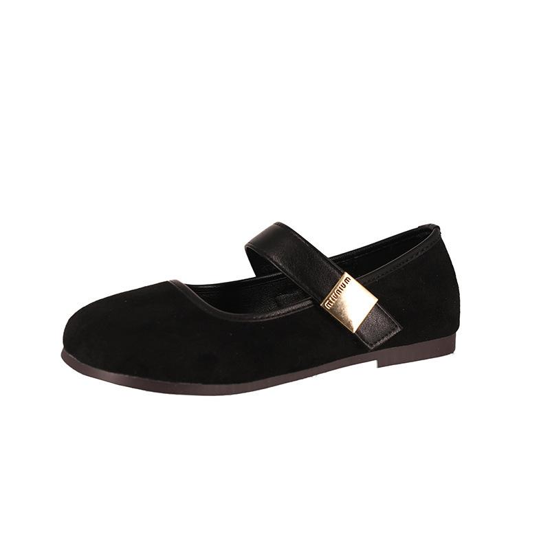 Stepping on shit feeling retro single shoes women's 2025 summer new one-pedal lazy casual pregnant women soft-soled leather beanie shoes