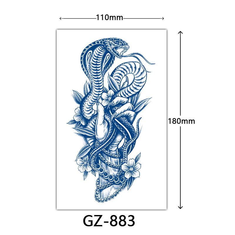 Juice Tattoo Stickers, Herbal Tattoo Stickers, Semi-Permanent English Letter Tattoo Stickers Tattoo