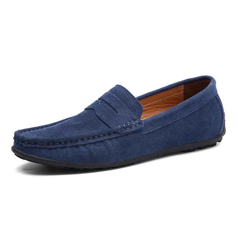 Fashion Men Casual Shoes Luxury Mens Loafers Handmade Suede Leather Men's Shoes Moccasins Slip On Flats For Male Luxe Driving Shoes