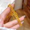 Valuable Bracelet Women's Exquisite Lace & Square, Full Gold Watchband Value Preservation, Heirloom Choice