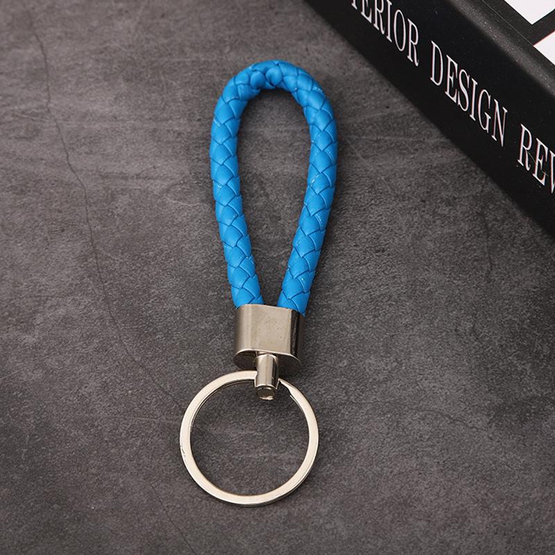 Colorful Braided Faux Leather Keychains Car Key Rings with Metal Clip Perfect for Party Gifts & Seasonal Presents Adorable Keychains
