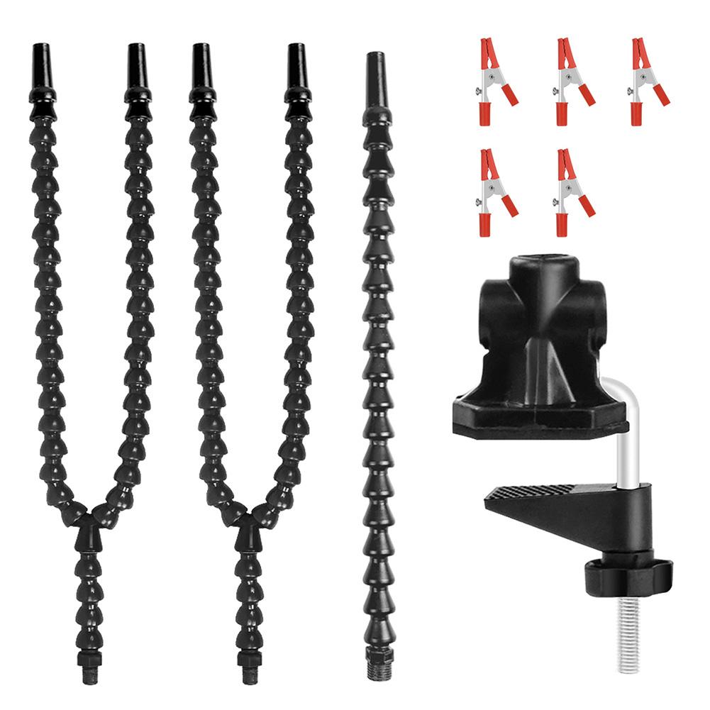 Desk Clamp Soldering Helping Hand 3/4/5 Pcs Flexible Arms Soldering Third Hand Tool Soldering Station Holder for Welding Repair