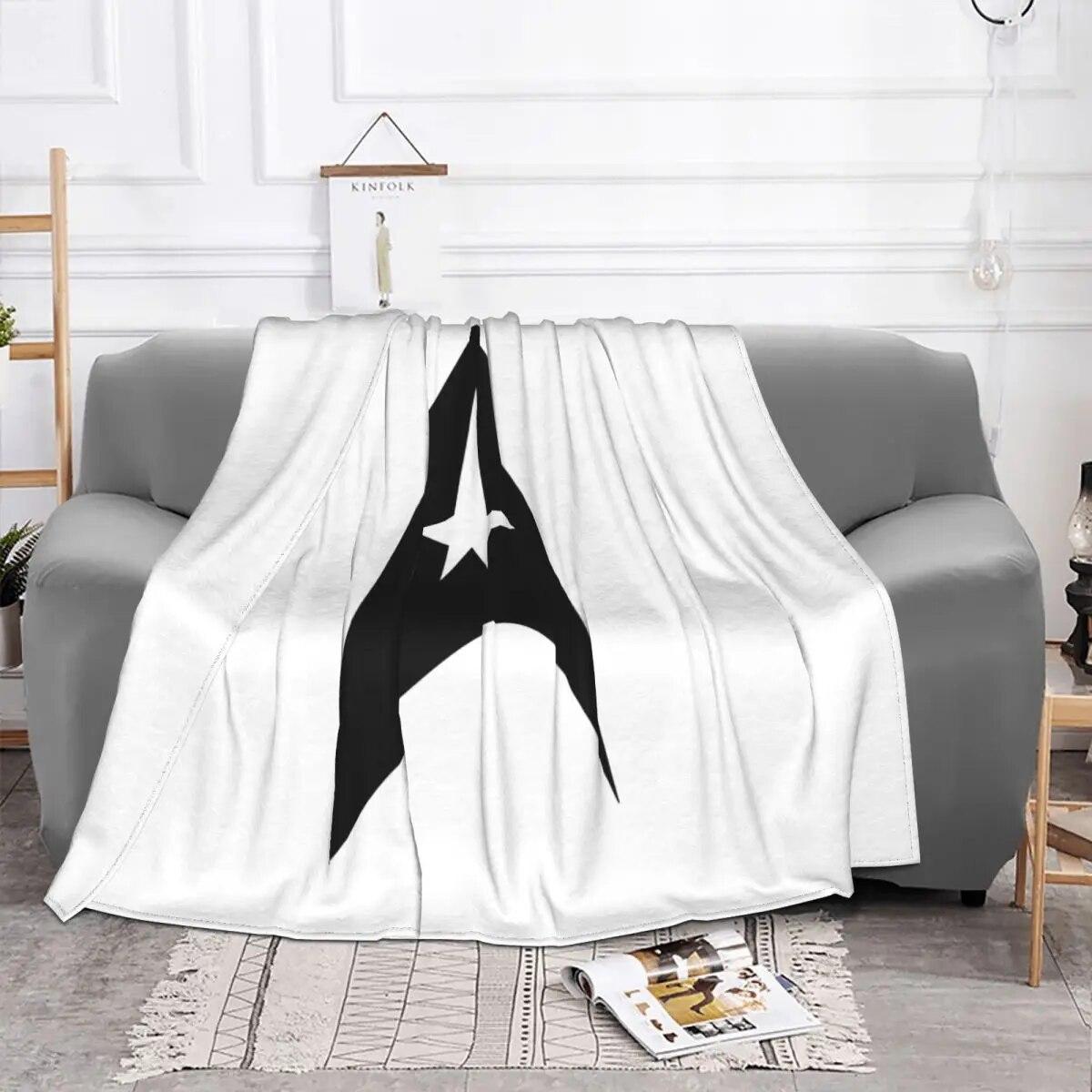 

Одеяло «Звездный путь» бархатная пленка с принтом фильма Многофункциональное легкое тонкое одеяло для кровати, дивана, покрывала 75x100cm 30x40in