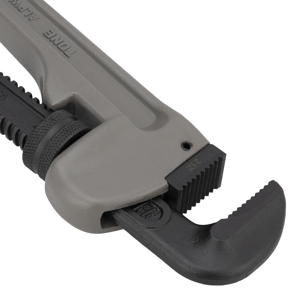 TONE Aluminum Pipe Wrench Applicable Pipe Diameter 50A Total Length 327mm Maximum Opening 70mm ALPW-350