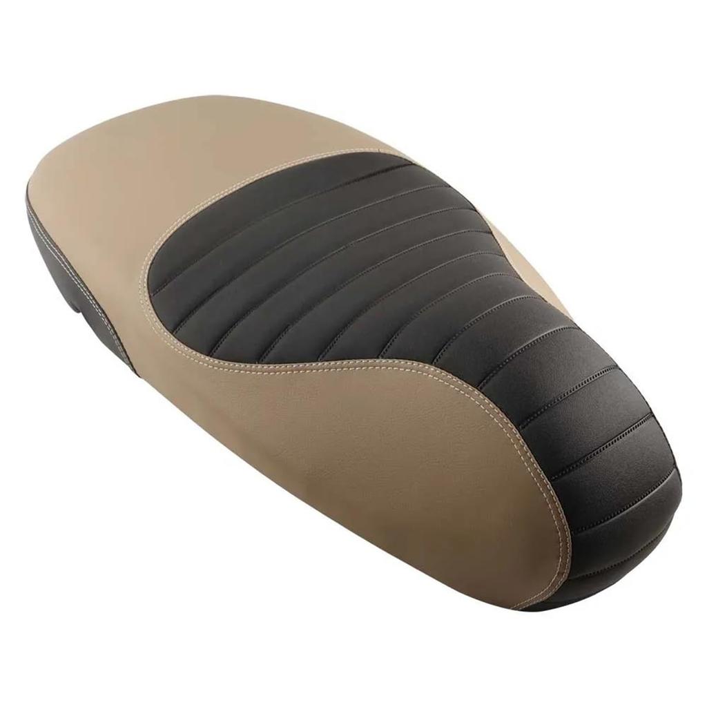 Vespa Primavera Sprint 50 125 150 250 Motorcycle Leather Anti-Slip Insulated Seat Cushion Cover Protector (brown)