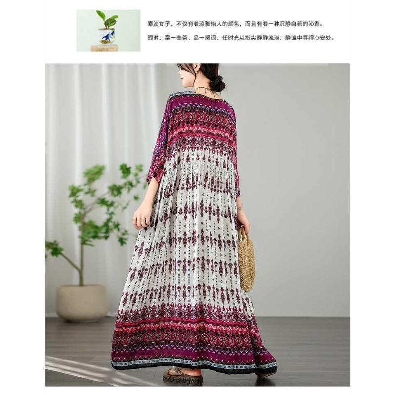 Plus cover up thin V-neck long dress