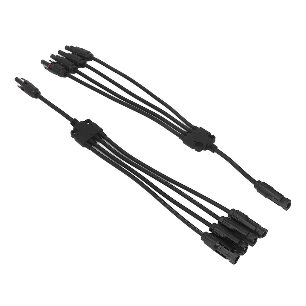 2 PCS Y Branch Solar Connectors 1 To 4 Splitter PV Parallel Connector Solar Cable Wire Plug 1000V