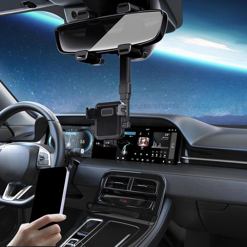 Mirrors Phone Holder Retractable Car Phone Holder Rotatable Auto Phone Mount Car Accessories Anti-Shake Cellphone Car Holder For