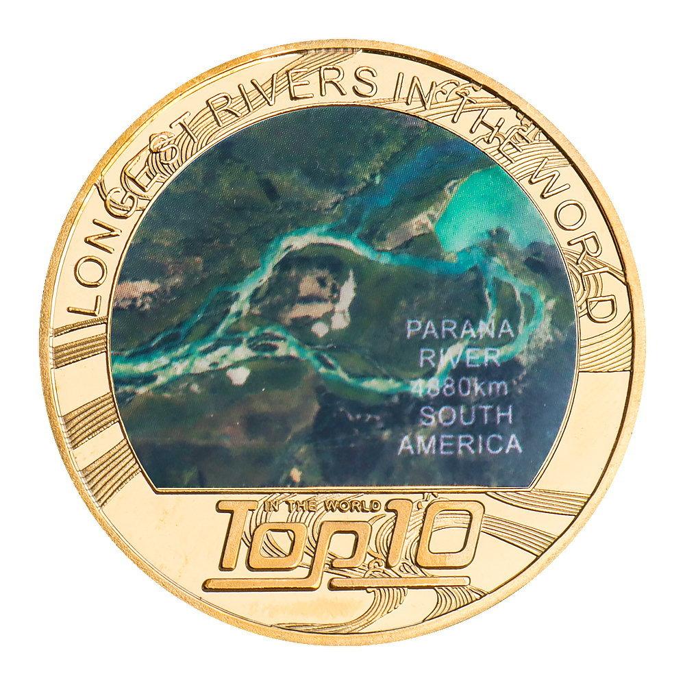 Top 10 River Commemorative Coins, Metal Badges, Collectible Gifts, Commemorative Badge Gift Boxes, Graduation Gifts