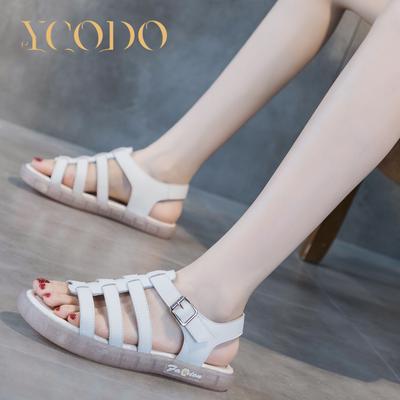 Women's Summer Natural Leather Fabric Non-slip Soles Fashion Comfortable Sandals