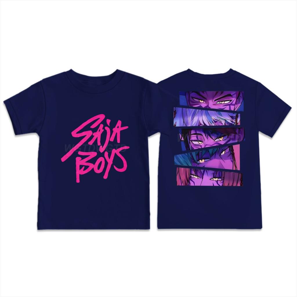 Cute Cartoon Printed T-shirt Children's Casual Short Sleeved Round Neck T-shirt Men's Women's T-shirt