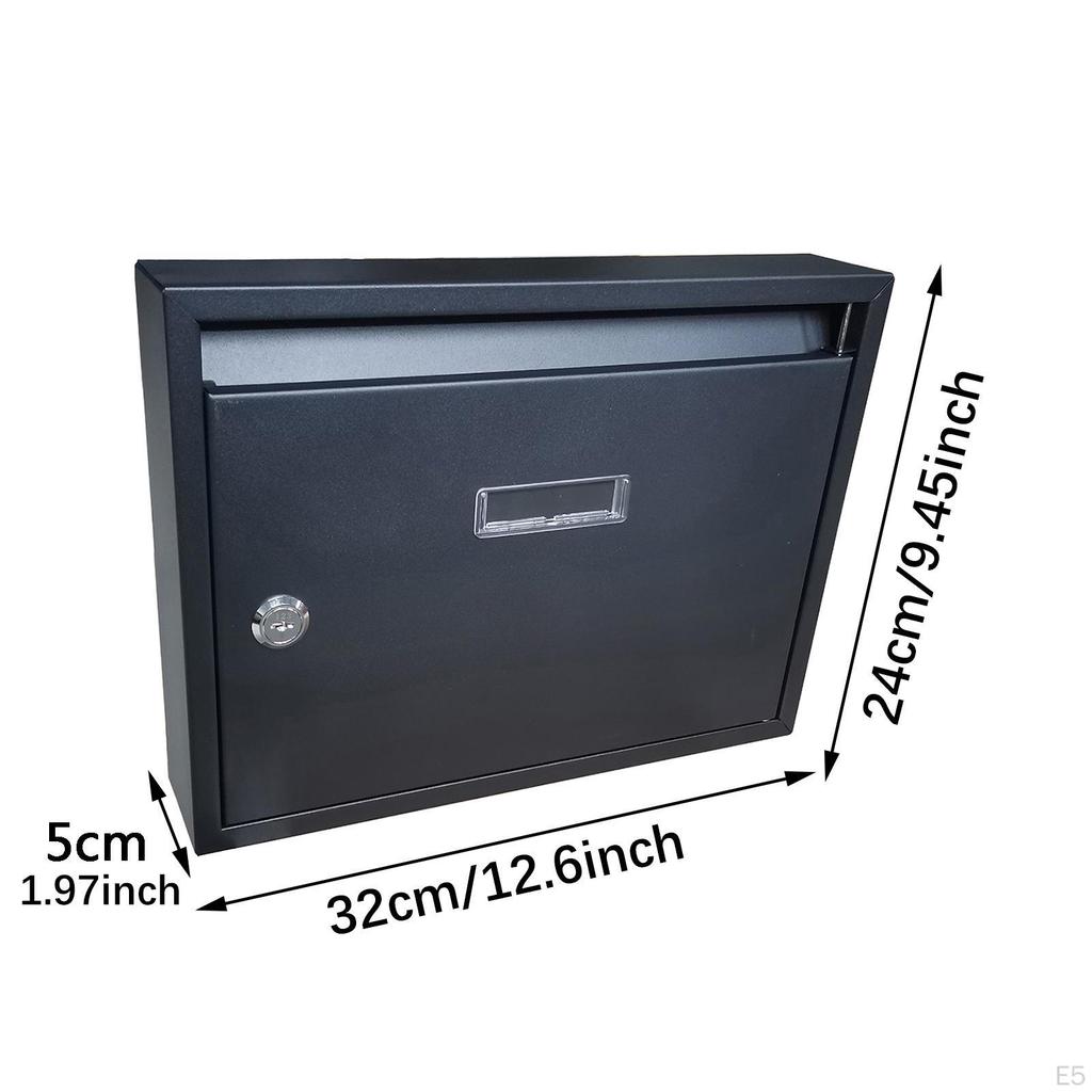 Modern Lockable Mailbox Combination Locking Box Durable Key Paperwork Magazines Holder Postbox and