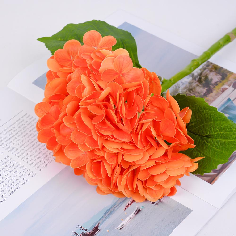 Simulated 3D Feel Large Hydrangea, Wet Feeling High-End Home Living Room Decoration Wedding Flower Arrangement Hydrangea Fake Flower