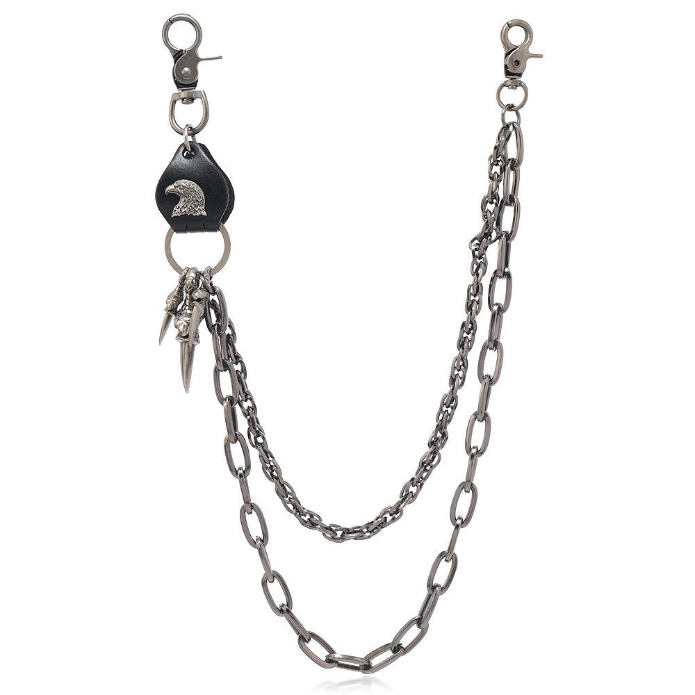 

Vintage Leather Tassel Long Metal Belts Chain Trousers Waist Key For Women Men