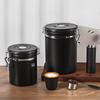 1.2 1.5 1.8L Coffee Bean Jar Airtight Canister Sealed Stainless Steel With Spoon One Way Valve Cannister Coffee Storage Kitchen