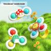 Spinning Cartoon Gyroscope Bracelet Teether: Suction Cup Rotating Toy for Babies and Toddlers.