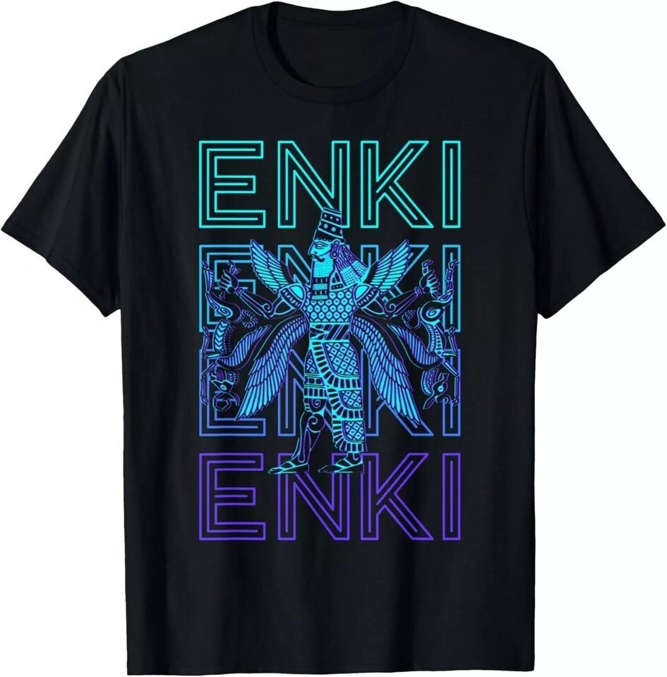 New Limited Enki Ancient God Sumerian Mythology Ancient Deity Retro T-Shirt XXXXL