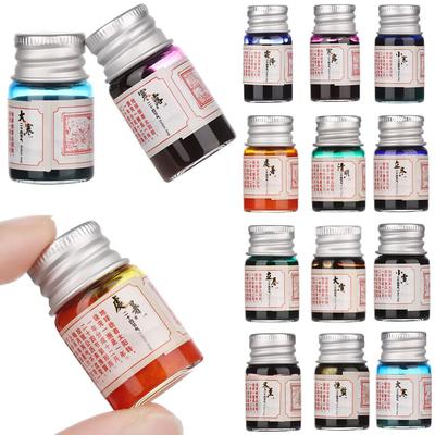 5ml Handmade Stationery Non Carbon Writing Painting Signature Pen Colored Ink Glitter