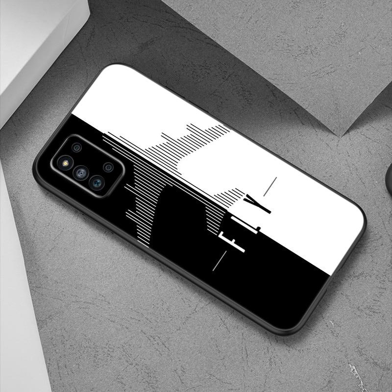 Flugzeug Flugzeug fliegen Fall Für Samsung Galaxy A12 A02S A22 A32 A52 A72 A71 A51 A41 A31 A21 A11 A50 A70 a10S A20S Schwarze Abdeckung