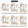 2pcs,2D plane printing Curtains&Window Treatment Autumn Leaves Bench Lanterns Polyester Fabric (without rod) Art Deco Festive