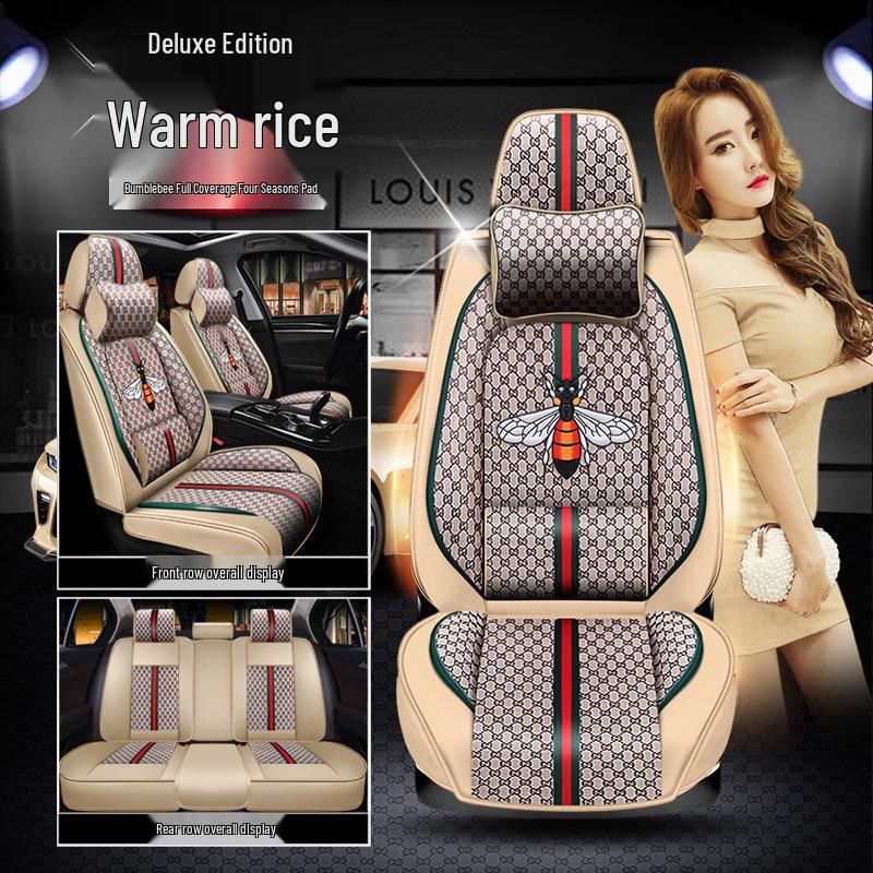 Universal Linen Seat Cover for Honda Accord 8th-10th Gen - Half Cushion, Full Cover, All-Season