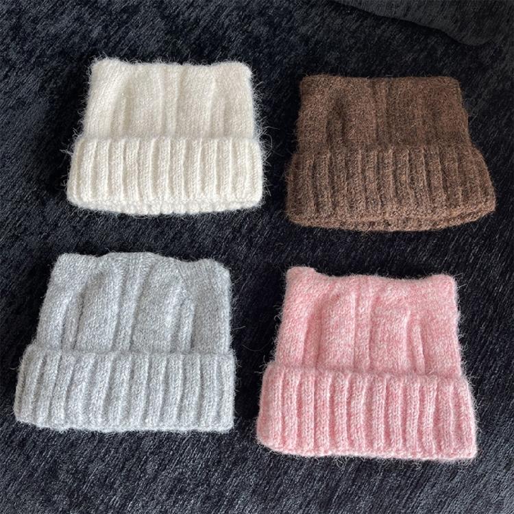 Crochet Devil Ear Hat for Women and Girl Popular 2000S Beanies Hat Soft Pullover Hat for Daily Use Outdoor Winter Headpiece