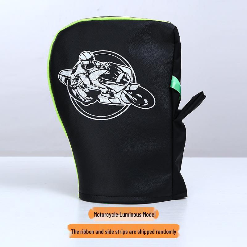 Waterproof Velvet-Lined Scooter Handlebar Covers for Autumn/Winter One Size