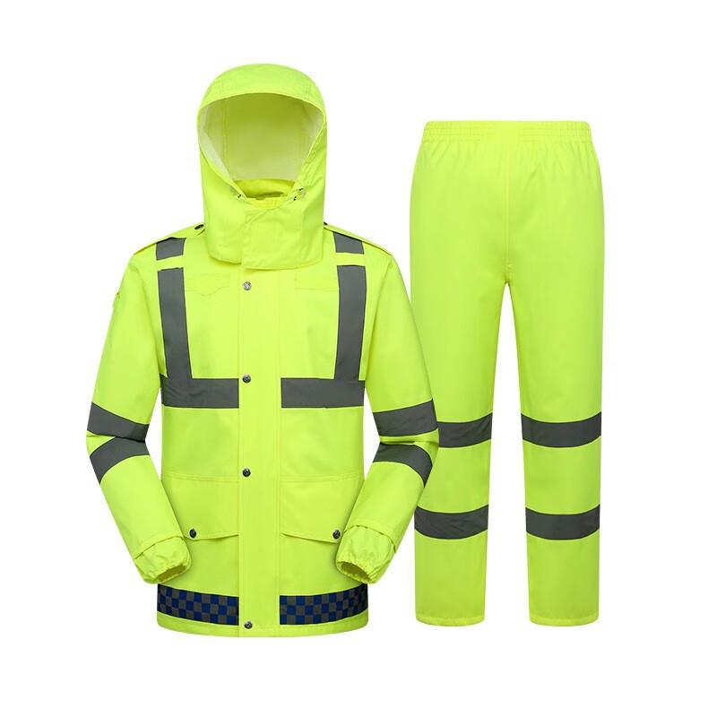 High-Visibility 300D Oxford Reflective Rain Suit