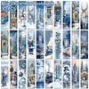 30-Pack Blue Christmas Winter Cartoon Bookmarks - Perfect Back-to-School Gifts