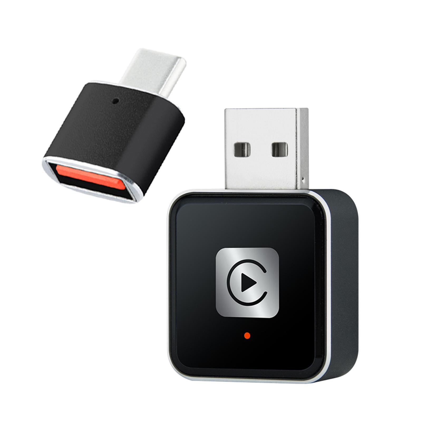 

2 In 1Wireless Android Auto Car Play Box Adapter Wired To Wireless Adapter Durable Convenient