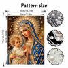 DIY Virgin Mary Pearl and Diamond Painting Kit. suitable for beginners. religious wall decoration. handmade gift.