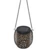 2pcs Outdoor Hanging Solar Lanterns IP65 Waterproof Solar Wrought Iron Lamp Decorative Garden