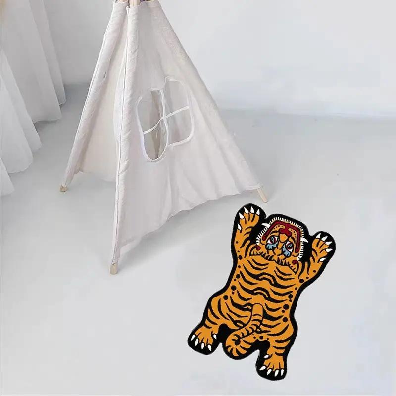 Cartoon Tiger Carpet Home Decoration Anti Slip Mat Living Room Bedroom Bedside Carpet
