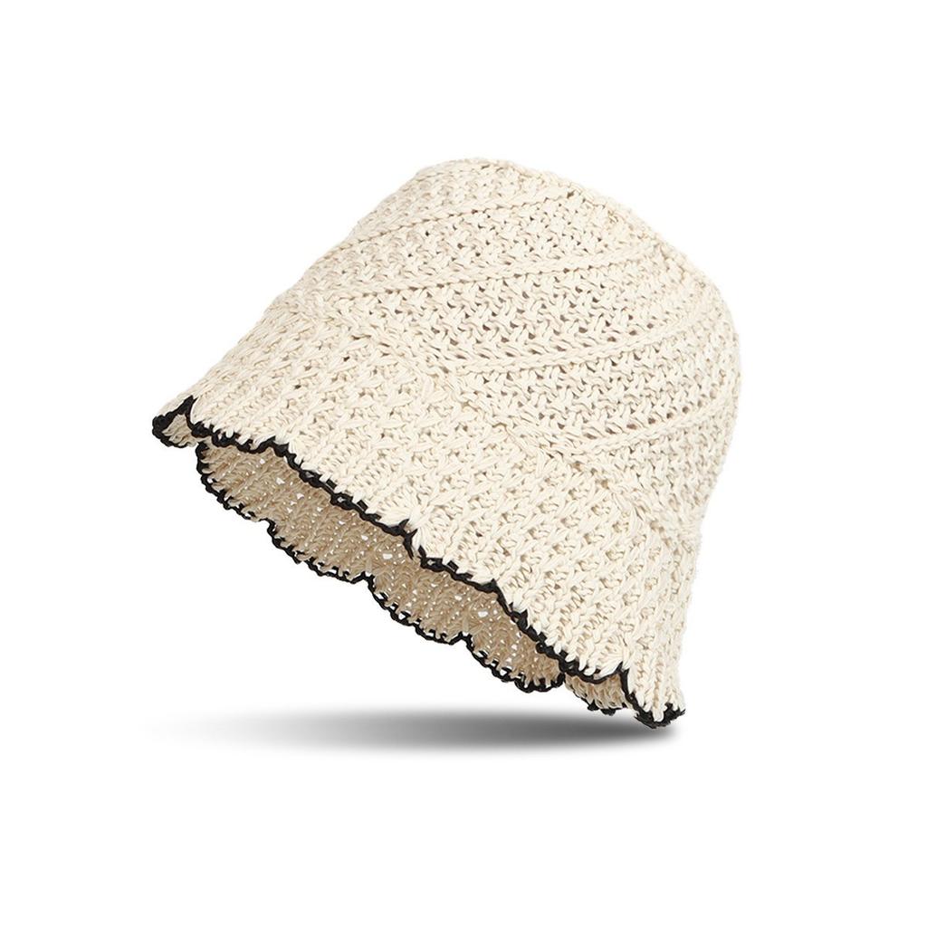 ins large brim straw hat summer beach vacation breathable sunscreen hat women's UV protection sunshade fisherman hat