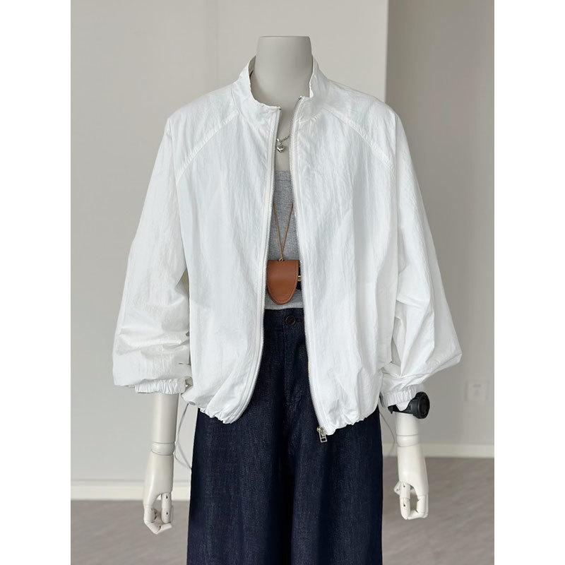 

Корейская женская куртка с длинными рукавами и солнцезащитным кремом, весна-лето, женская спортивная куртка для отдыха, пальто, однотонная тонкая женская верхняя одежда L