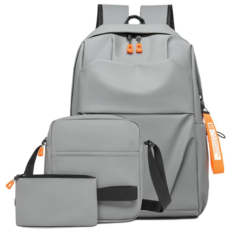 

Набор из 3 рюкзаков, с сумкой через плечо и кошельком, большой вместимости, легкий и дышащий, для активного отдыха серый